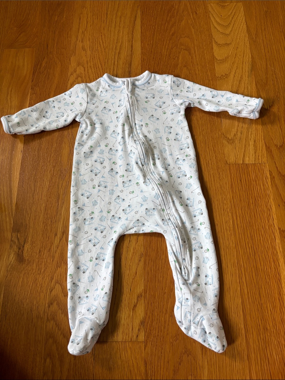 White golf Footed One-Piece Sleepsuit